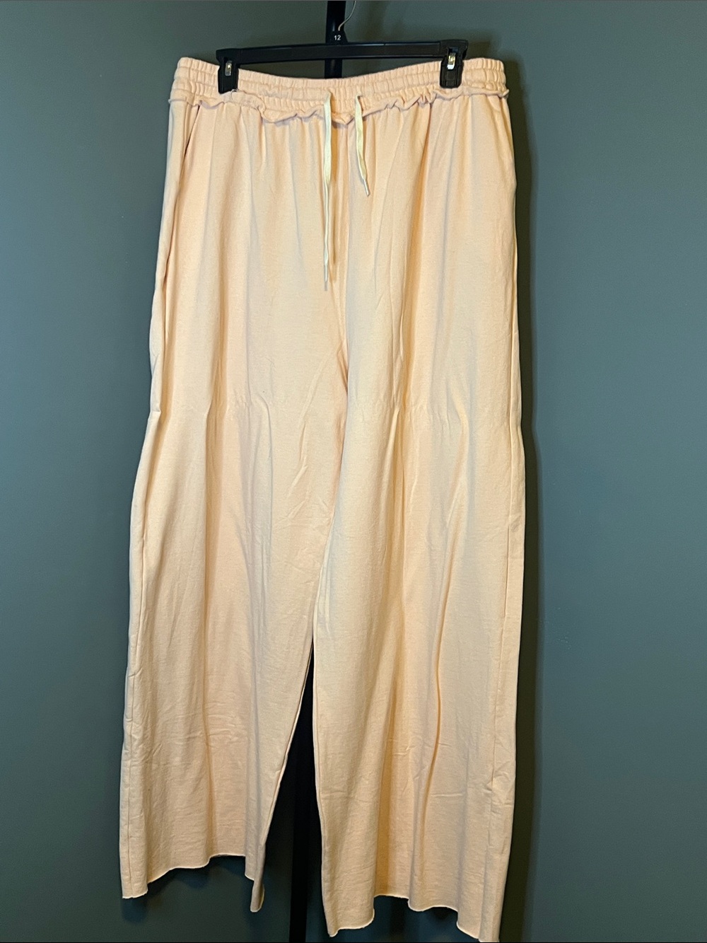 Zenana Outfitters Peach Wide-Leg Drawstring Pants